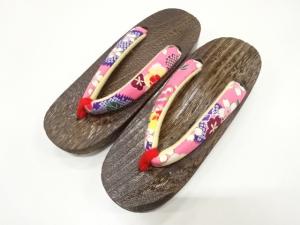 未使用品　焼桐子供用下駄(21センチ)